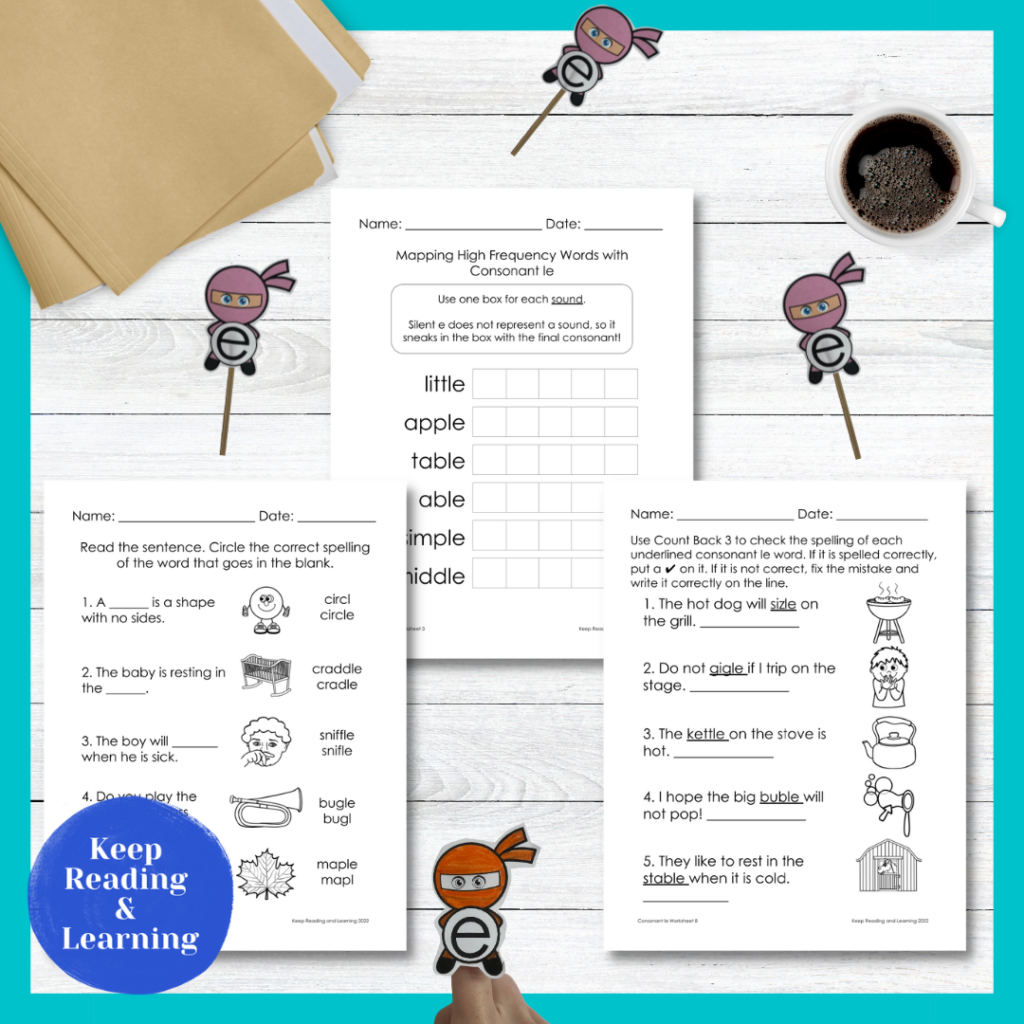 consonant le worksheets
