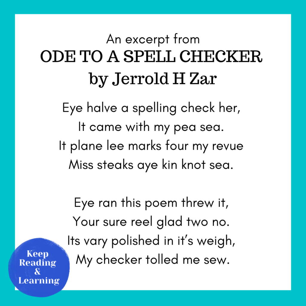 Don't Rely on Spell Checkers