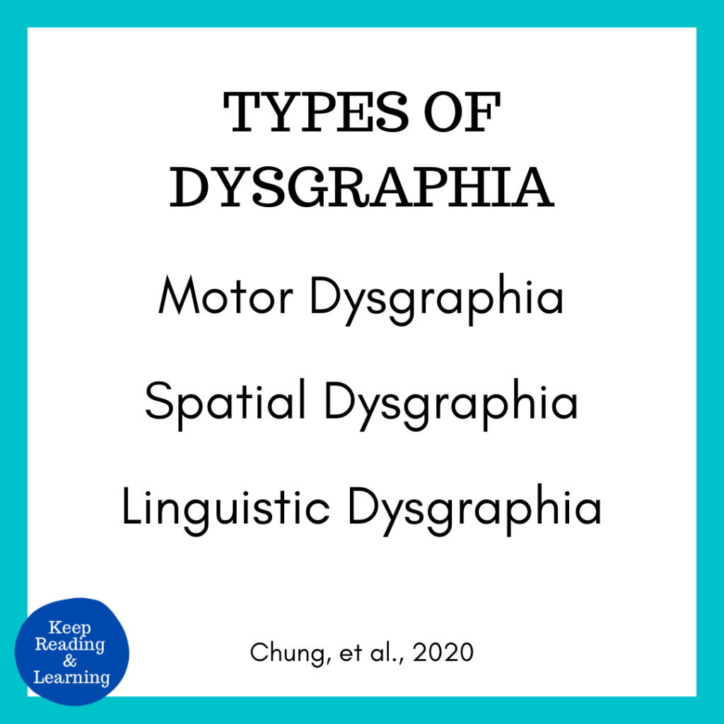 Types of Dysgraphia