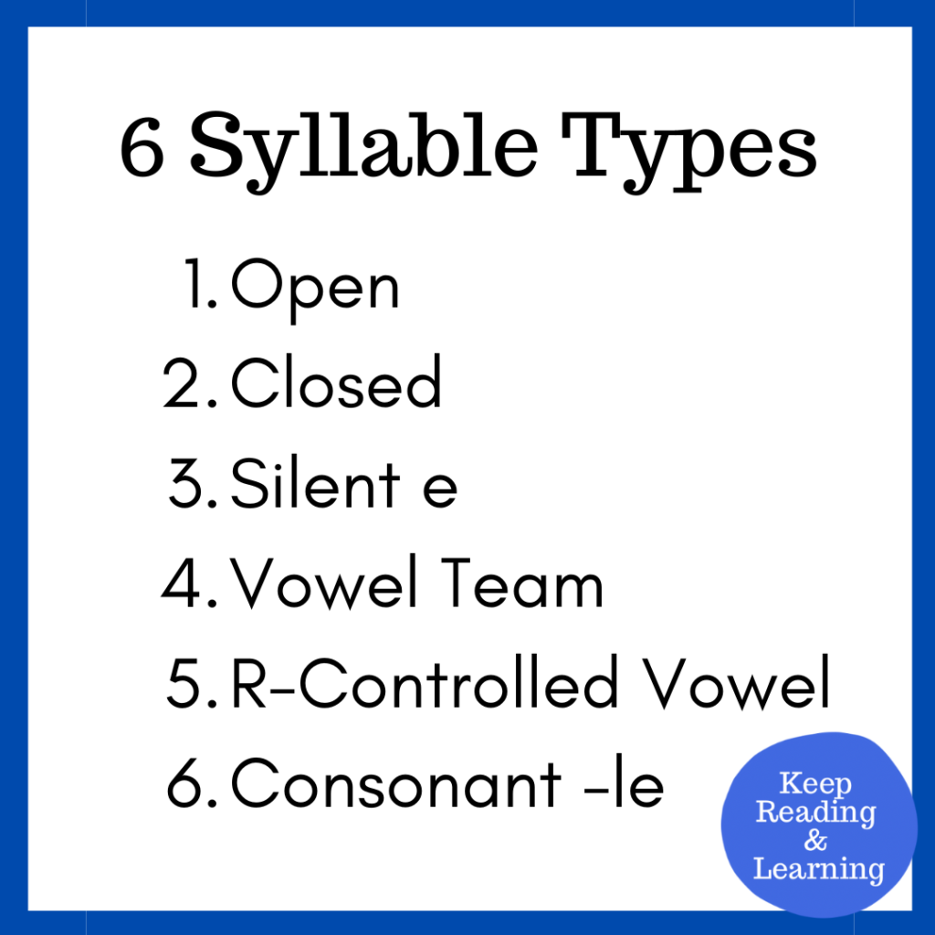 6 Syllable Types
