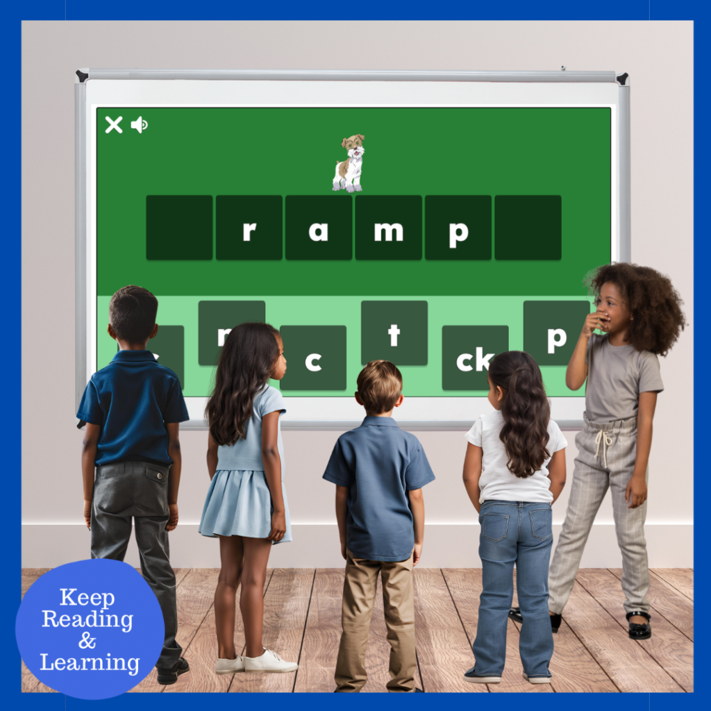 Complete Paws and Spell word chains on an interactive whiteboard!