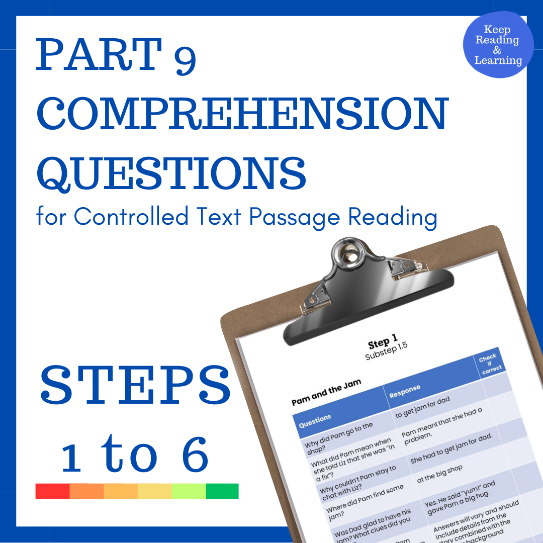 Wilson Reading System WRS Part 9 Comprehension Questions