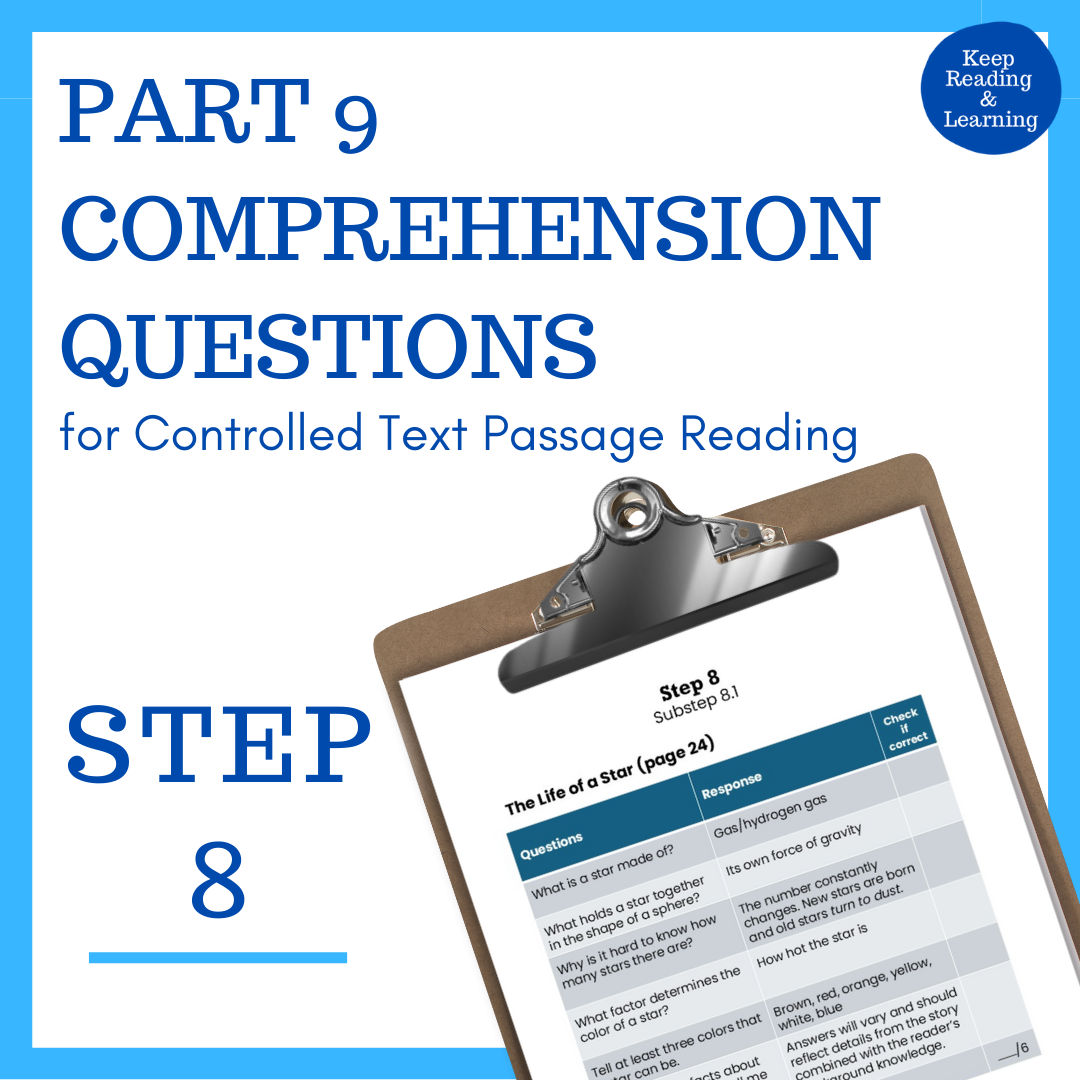 Part 9 Comprehension Questions for WRS Step 8 - Keep Reading & Learning