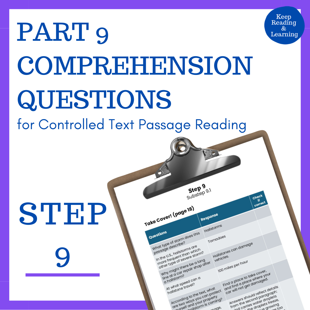 Part 9 Comprehension Questions for WRS Step 9 - Keep Reading & Learning